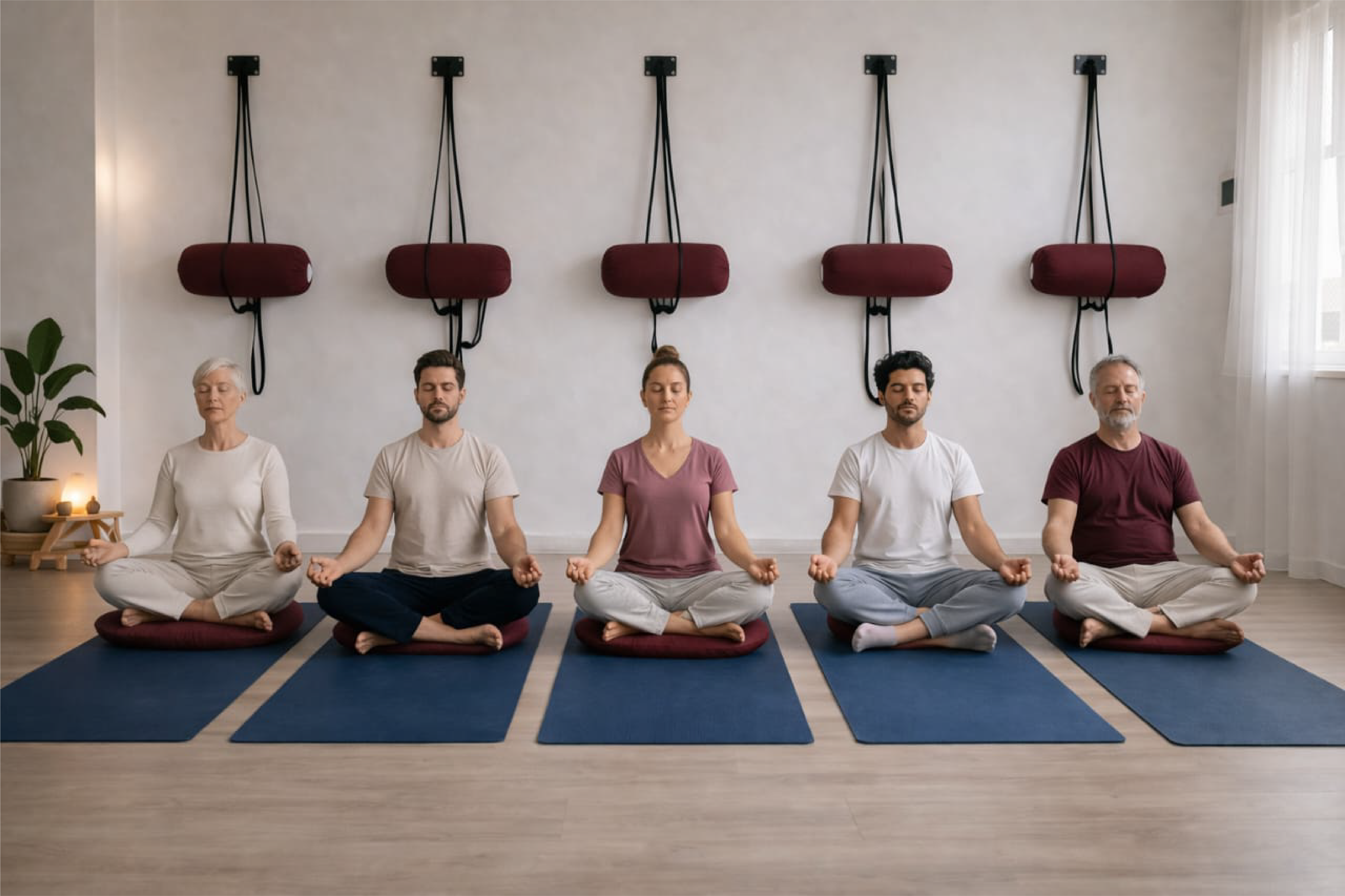 Práctica de yoga integral en Espacio 1001
